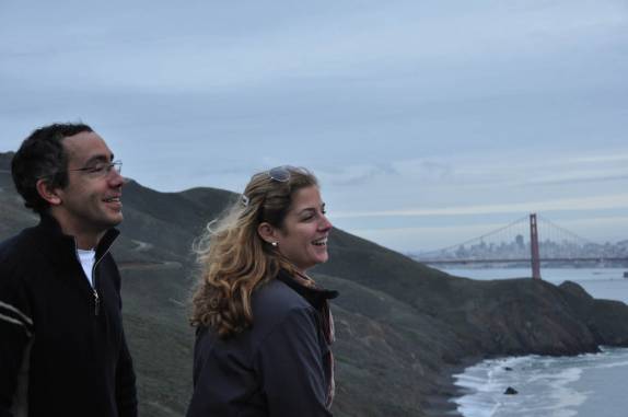 Muito felizes na cidade de San Francisco, na Califórnia, nos Estados Unidos